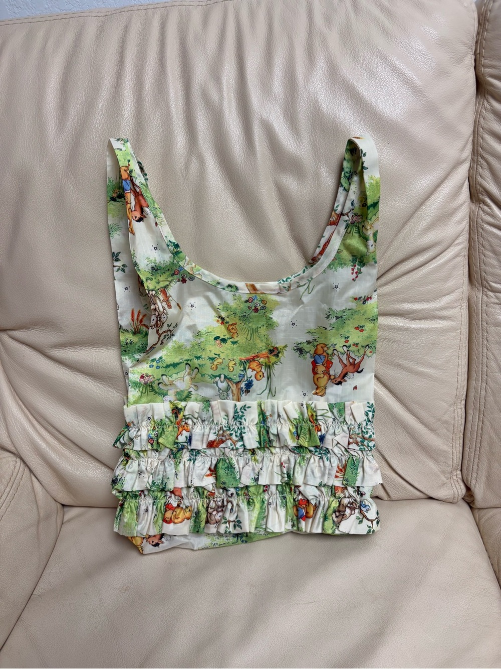 SOLD BAGGU x MOLLY GODDARD Baby Baggu Ruffle Reusable Tote Bag Woodlands Print - Picture 2 of 10